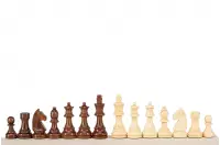 Zestaw szachowy | Figury szachowe German 5+ | Król 98 mm | Szachownica zwijana Mahoniowa